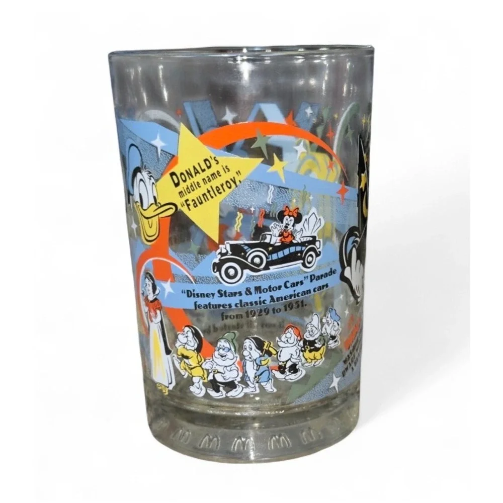 McDonalds Disney 100 Years of Magic Glass Mickey Mouse Donald Duck 2002 Vintage